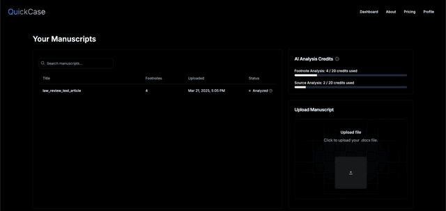 Dashboard Interface
